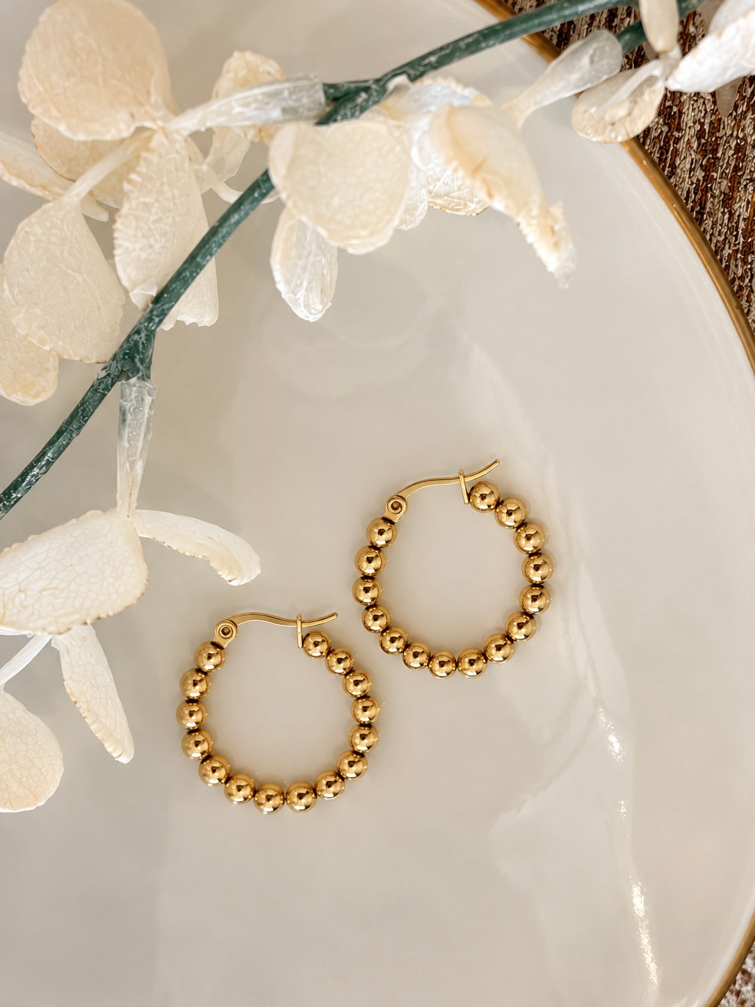 Beaded Hoop Earrings