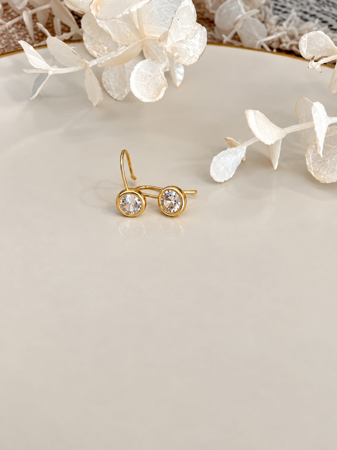 Round Drop Earrings