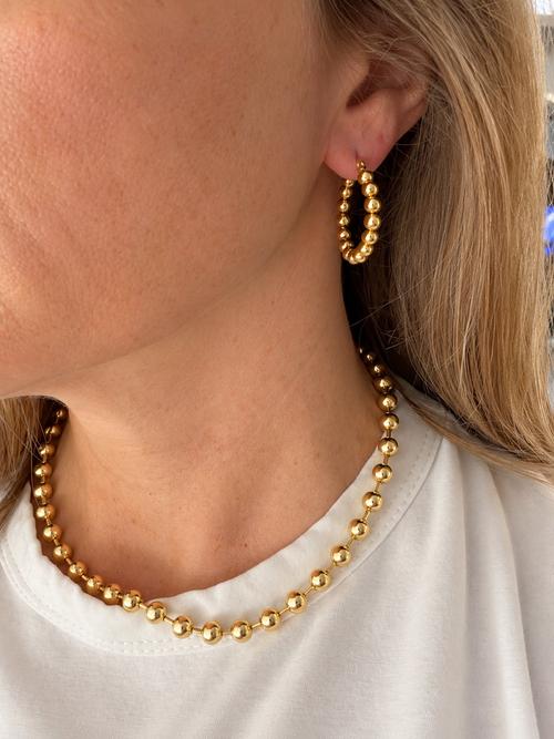 Beaded Hoop Earrings